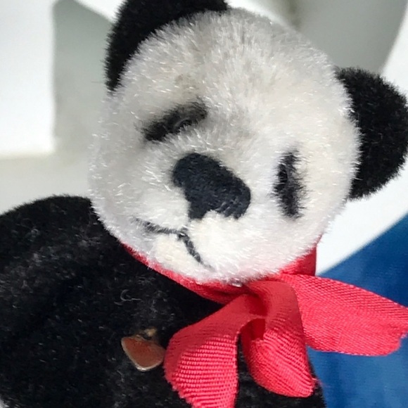 Vintage Cottage Collectible Miniature Panda Bear Collectible Teddy Bear - Picture 7 of 12
